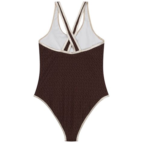 michael kors printed lace up swimsuit|Michael Kors white bikini.